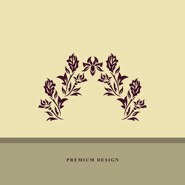 Abstraktní Květina Nástěnná Dekorace Šablona Štítku Elegantní Logo Výtvarným Design — Stockový vektor