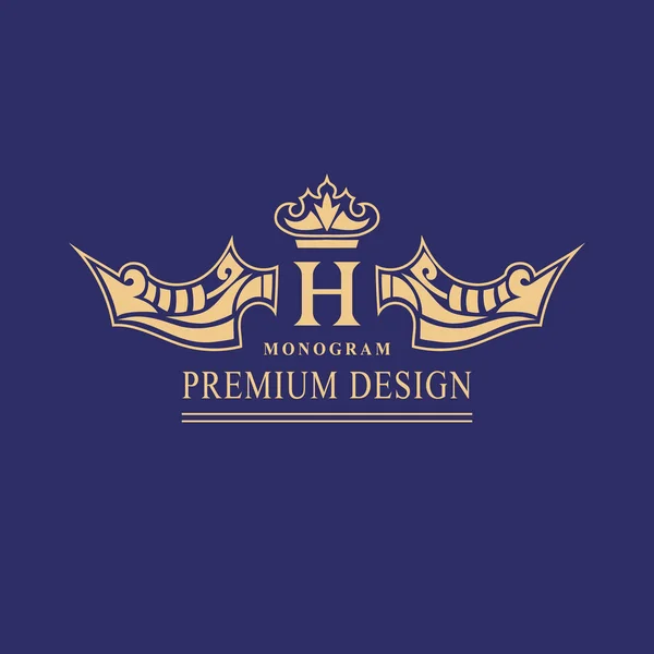 モノグラム デザイン要素 優雅なテンプレートです 書道の優雅なライン アートのロゴデザイン ビジネス カードのため大文字エンブレム記号 ブティック ホテル ヘラルディック — ストックベクタ