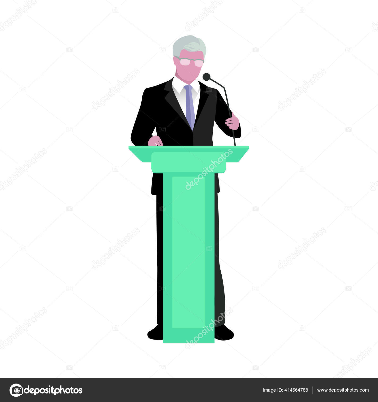 Public Speaking Office Illustration Stock Illustration by ©BagasWahyu