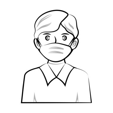 Yüz Maskesi Resimli İnsanlar