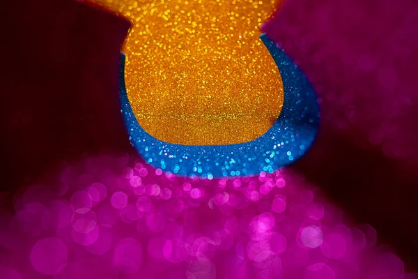 Φωτεινό Χρωματιστό Τούνελ Craft Φαντασία Ροζ Μπλε Και Χρυσά Χρώματα — Φωτογραφία Αρχείου