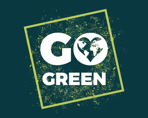 Сучасний Go Green Environment Логотип Ілюстрація — стоковий вектор