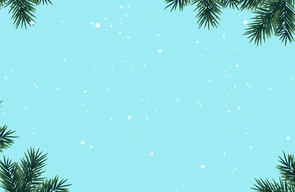 Fondo de Navidad con rama de abeto de Navidad . — Vector de stock