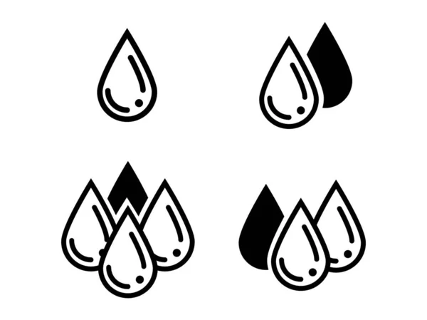 Abstrakta symboler för en droppe vatten. Vektor. EPS-10 — Stock vektor