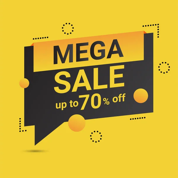 Μοντέρνο Ιστορικό Mega Sale banner για Γραφιστική - Banner, Αφίσα, Flyer, Φυλλάδιο, Κάρτα. Εικονογράφηση διανύσματος. — Διανυσματικό Αρχείο