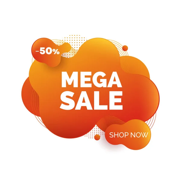 Μοντέρνο αφηρημένο Ιστορικό Mega Sale banner για Γραφιστική - Banner, Αφίσα, Flyer, Φυλλάδιο, Κάρτα. Εικονογράφηση διανύσματος. — Διανυσματικό Αρχείο