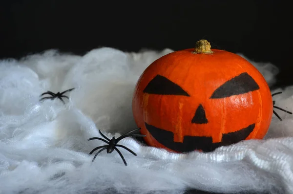 Feliz Calabaza Para Halloween Red Araña — Foto de Stock