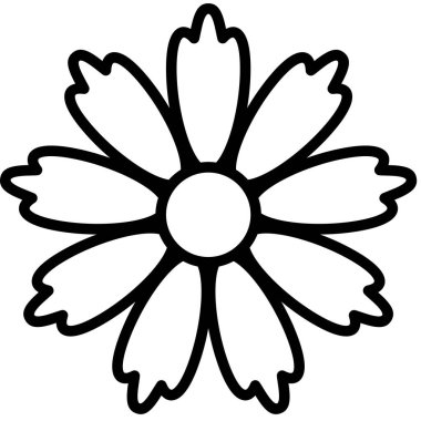 Papatya çiçeği süslemesinin vektör illüstrasyonu, çiçek çiçeği çiçeği sanatı