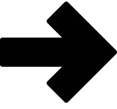 Beyaz arkaplanda izole edilmiş ok yönü, vektör illüstrasyonu