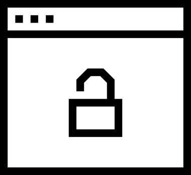 kilit simgesi, vektör illüstrasyonu