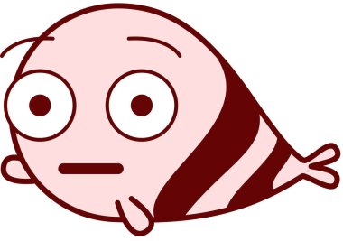 Maskot şaşırmış ifadesinin modern grafik ikon vektör illüstrasyonu