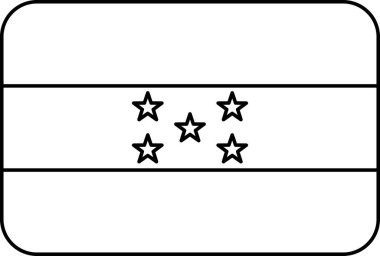 Honduras vektör illüstrasyonunun bayrağı 