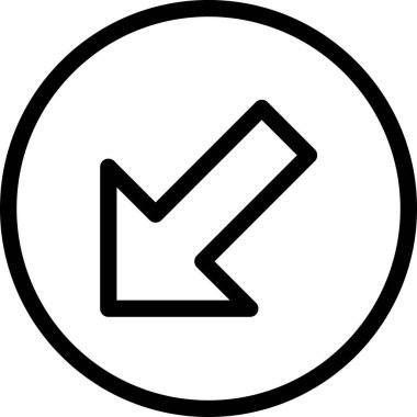 Beyaz arkaplanda izole edilmiş ok yönü, vektör illüstrasyonu