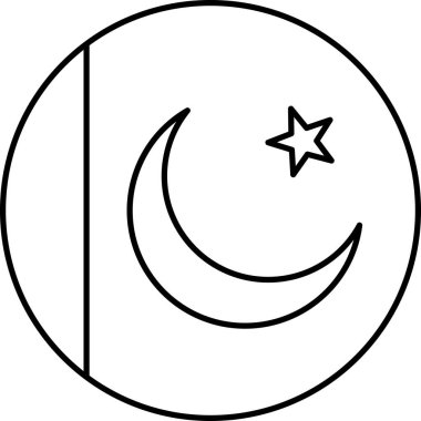 Pakistan 'ın bayrağı düz simge, vektör illüstrasyonu