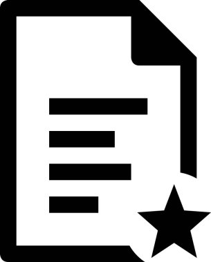 Metin belgesi simgesi, vektör illüstrasyonu