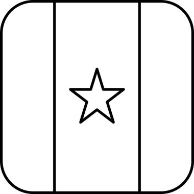 Kamerun simgesi bayrağı, vektör illüstrasyonu