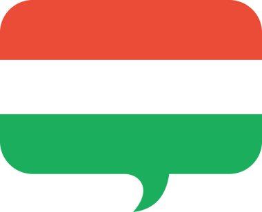 Macaristan 'ın düz simgesi, vektör illüstrasyonu