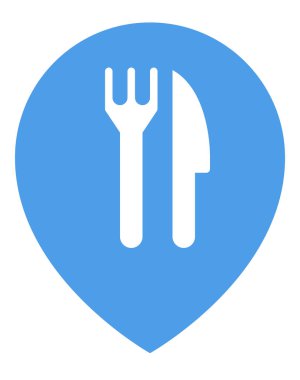 bıçak ve düz simge için, izole edilmiş beyaz arkaplan 