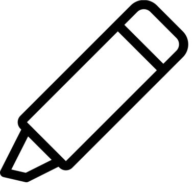 renklendirme simgesi, vektör illüstrasyon yazı kalemi 