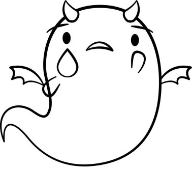 hüzünlü ifade yüz ifadesi vektör illüstrasyonu