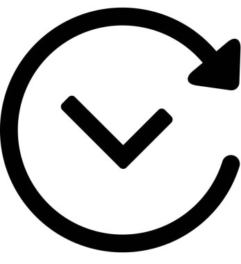 Beyaz arkaplanda izole edilmiş ok simgesi, vektör illüstrasyonu