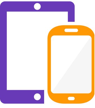 tablet ve akıllı telefon düz simgesi, vektör, illüstrasyon