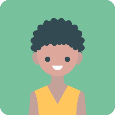 Erkek avatarın vektör illüstrasyonu 