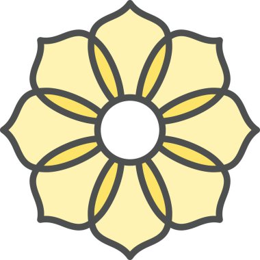 Papatya çiçeği süslemesinin vektör illüstrasyonu, çiçek çiçeği çiçeği sanatı