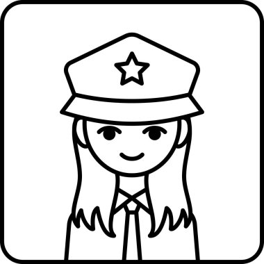 kız avatar simgesi, profil vektör çizimi