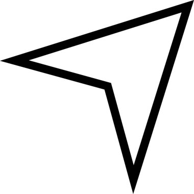 Beyaz arkaplanda izole edilmiş ok yönü, vektör illüstrasyonu