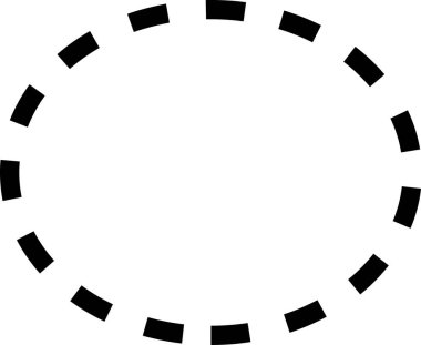 Beyaz arkaplanda izole edilmiş oval simge, vektör illüstrasyonu