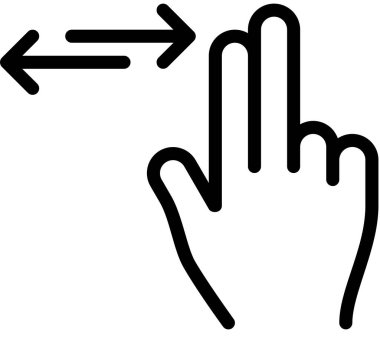 basit vektör illüstrasyonu, el ve parmak dokunuşu