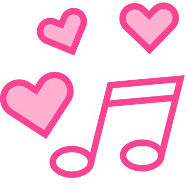 Sevgililer günü kalp simgesi, minimalist vektör illüstrasyonu