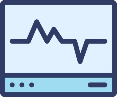 Beyaz arkaplanda izole edilmiş diyagram simgesi, vektör illüstrasyonu