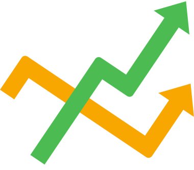 iş grafiği simgesi, analitik konsept, minimalist vektör illüstrasyonu