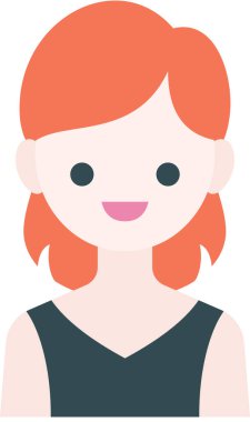 kız güzel vektör illüstrasyonu minimalistik 