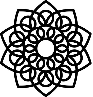 Çiçek mandala vektör çizimi 