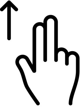 el simgesini kaldır, parmak vektör illüstrasyonuna dokun