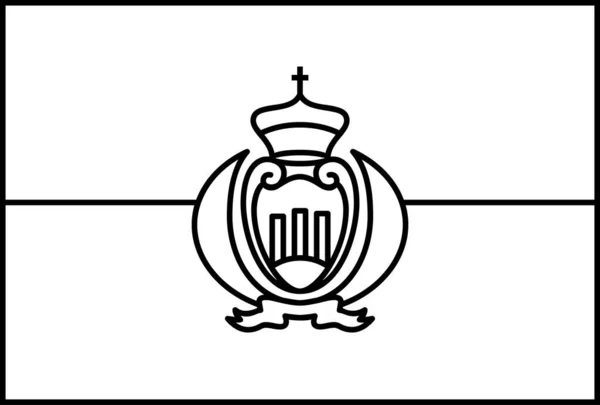 Bandiera San Marino Icona Illustrazione Vettoriale — Vettoriale Stock