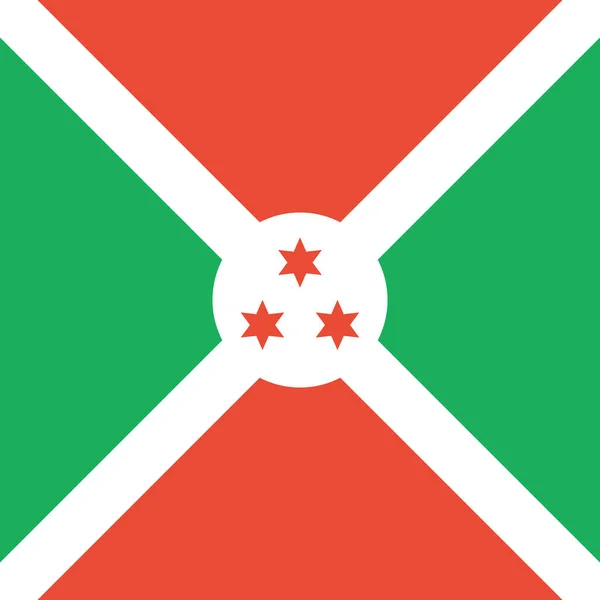 Σημαία Μπουρούντι Επίπεδη Εικόνα Διανυσματική Απεικόνιση — Διανυσματικό Αρχείο