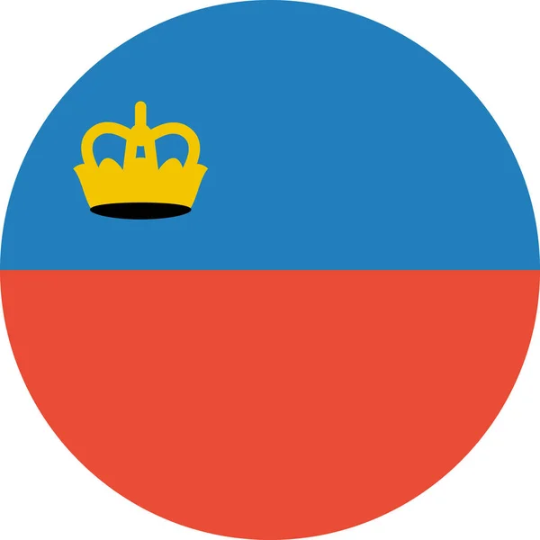 Zászló Liechtenstein Lapos Ikon Vektor Illusztráció — Stock Vector
