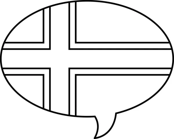 Färöarnas Språk Ikon Vektor Illustration — Stock vektor
