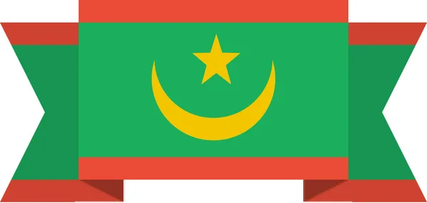 Bandiera Della Mauritania Concetto Bandiera Mondiale Sullo Sfondo — Vettoriale Stock