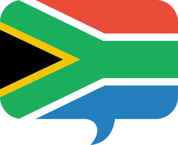 Flagga Sydafrika Platt Ikon Vektor Illustration — Stock vektor
