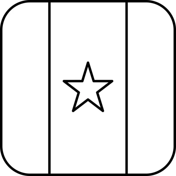 Bandeira Ícone Camarões Ilustração Vetorial —  Vetores de Stock