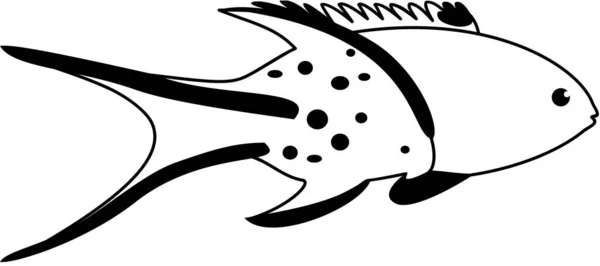 Lyretail Schweinefisch Flache Ikone Vektorillustration — Stockvektor
