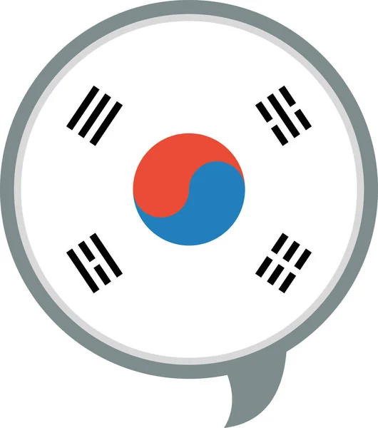 Korea Zuid Eenvoudig Stijlvol Design — Stockvector
