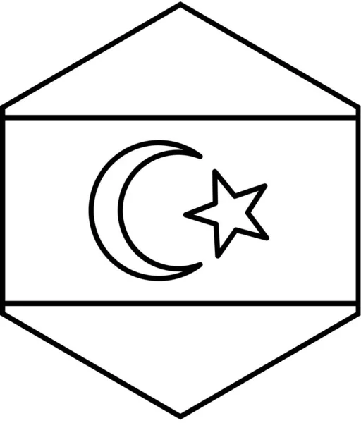 Bandera Libia Icono Vector Ilustración — Archivo Imágenes Vectoriales