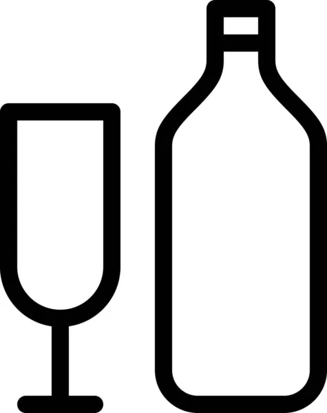 Liquor Pictogram Geïsoleerd Witte Achtergrond Vector Illustratie — Stockvector
