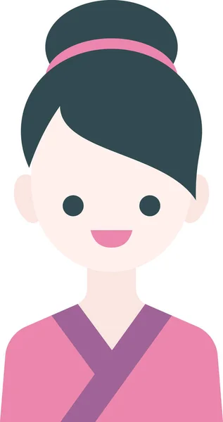 Girl Beautiful Vector Illustration Minimalstic — Stock Vector